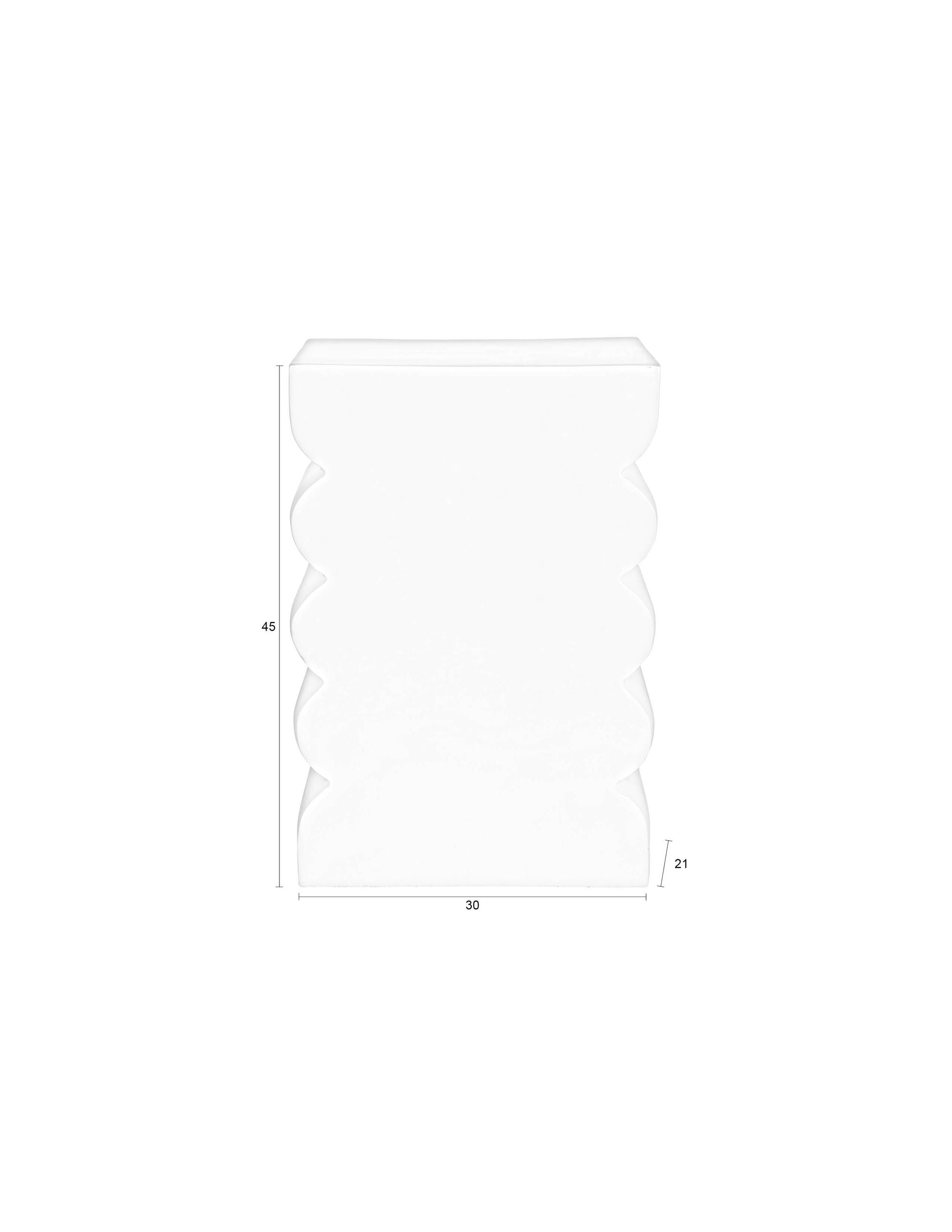 Zuiver Curves Shiny Silver Stool Side Table